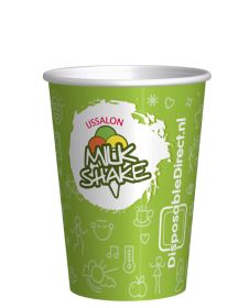 Milkshakebekers bedrukt met eigen logo