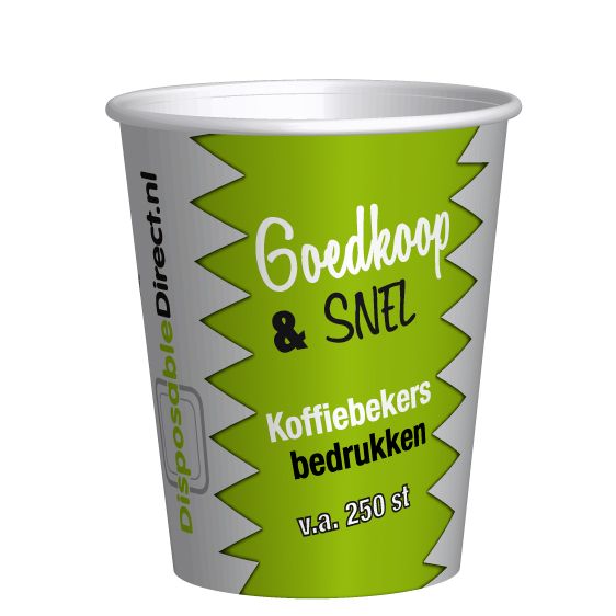 Met andere woorden Haast je Stof Snel, goed en voordelig Koffiebekers laten bedrukken? | DisposableDirect.nl